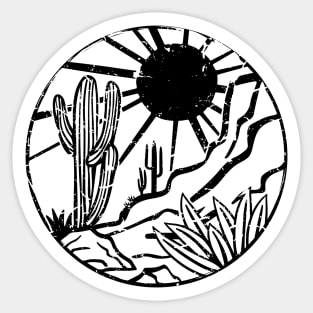 Arizona Landscape Desert Cactus Sticker